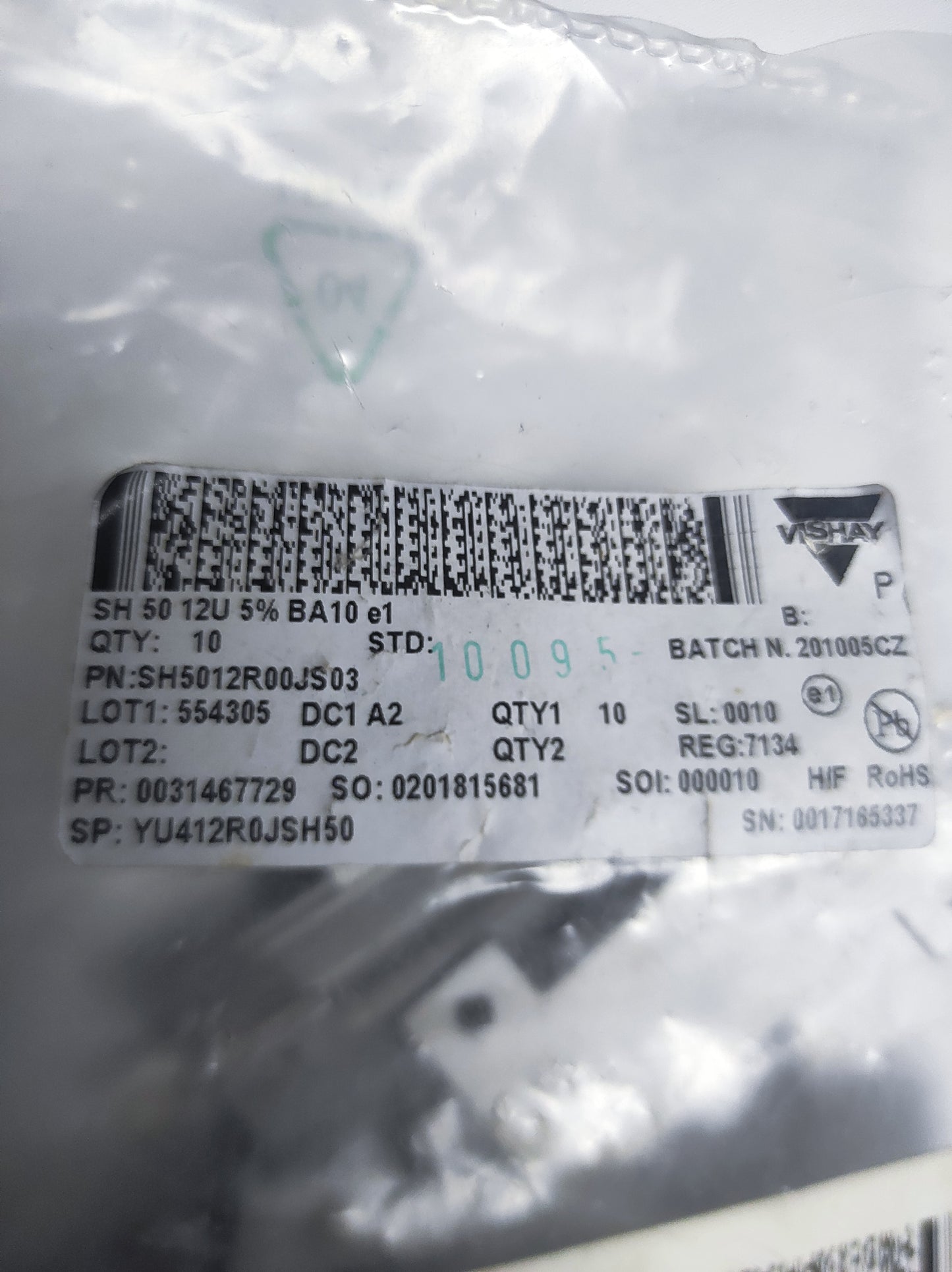 ALU RESISTORS 12R 50W VISHAY