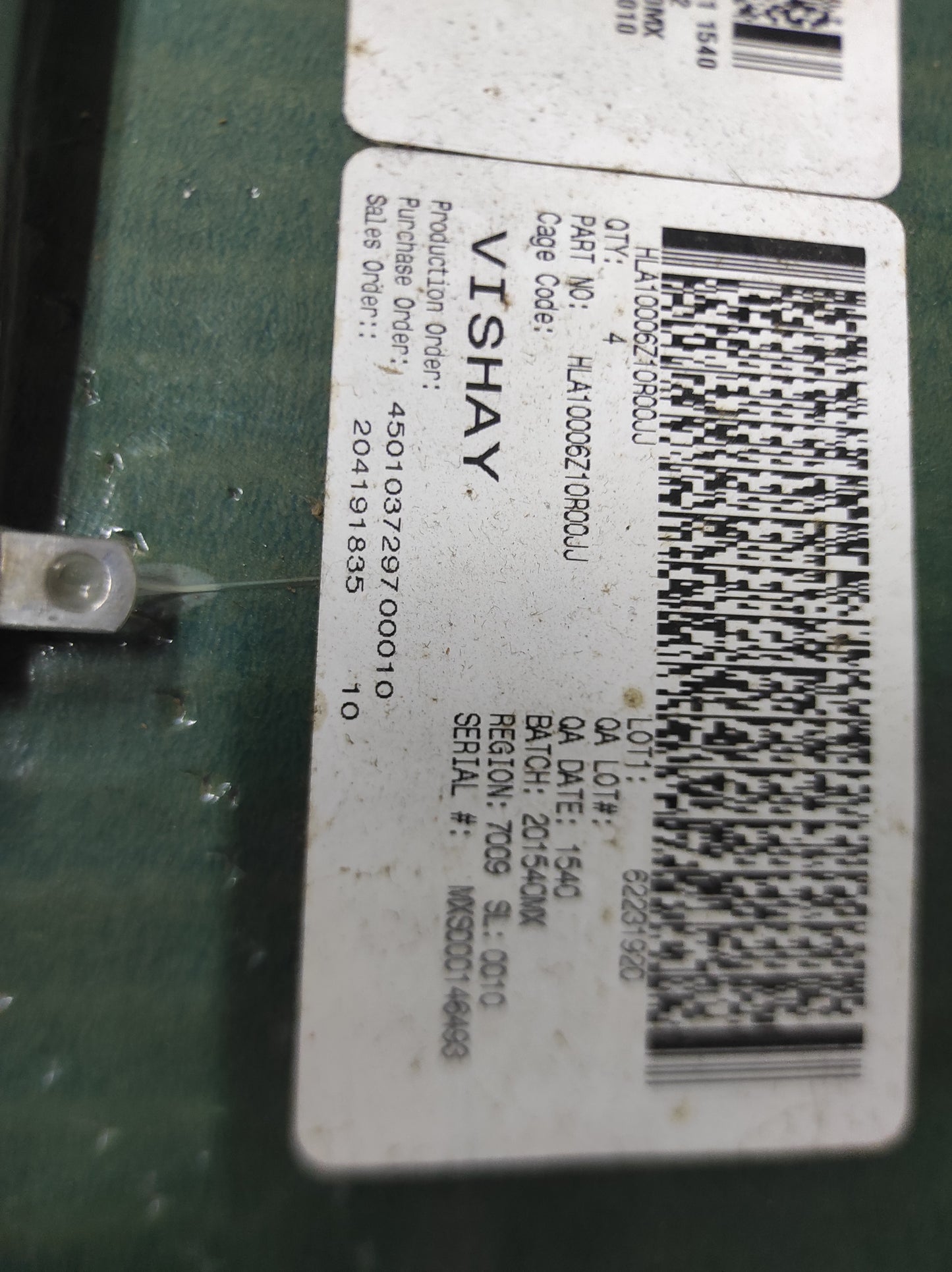 PIPE RESISTORS HLA10006Z10R00JJ 10R VISHAY