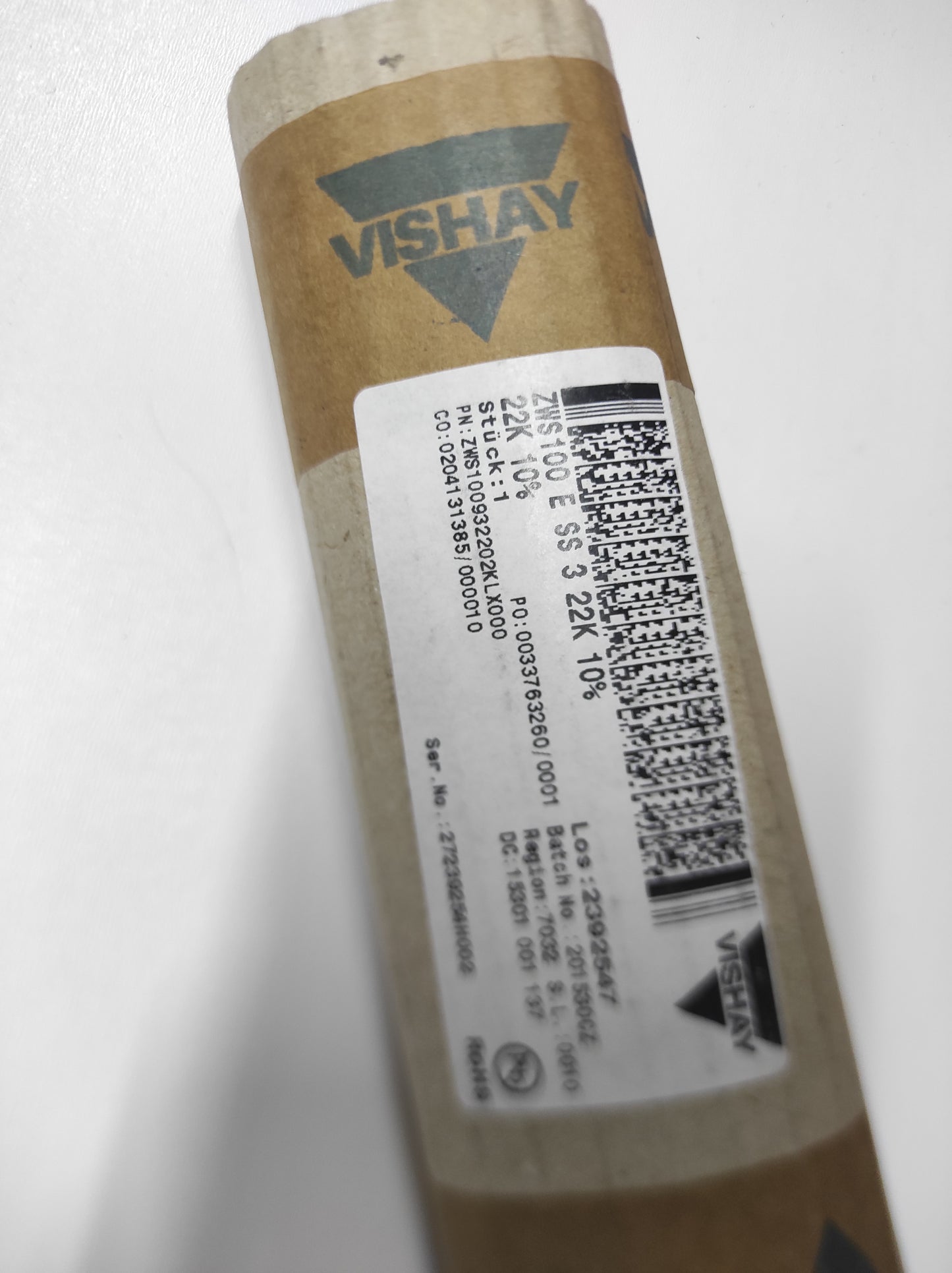 PIPE RESISTORS ZWS100932202KLX000 22K VISHAY